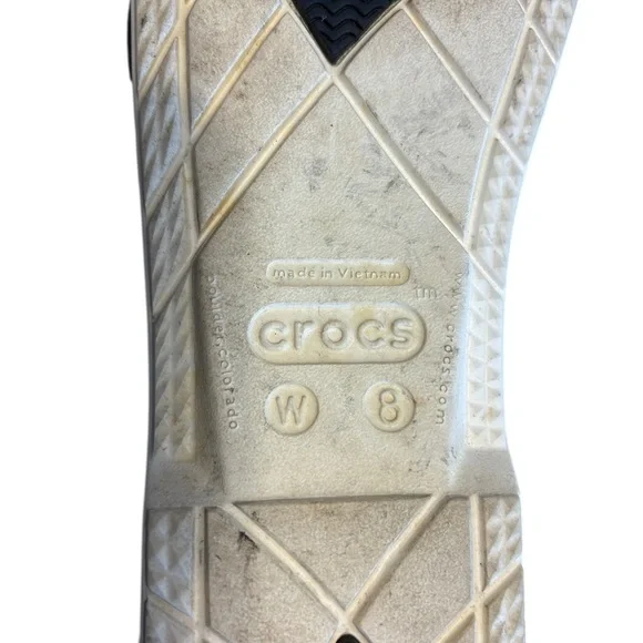 CROCS Women's Beach Line Hybrid Boat Shoes 8 Navy White Preppy Nautical Coastal - Picture 10 of 10